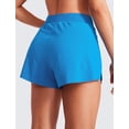 thumbnail image 2 of Shorts para correr mujer CRZ YOGA tiro alto con abertura azul XL, 2 of 4