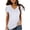White, variant on WIZUTIZ T Shirts for Women Holiday Saving Cotton Linen Tshirt Short Sleeve Plus Size Cotton Blend Solid Blouse Cotton Soft V-Neck Tee Oversize Athletic Tshirts Work Out Fashion Ladies T-shirt White