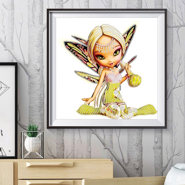 Cuadros Decorativos Pintura de diamante con forma parcialmente especial Kit de mosaico de Wdftyju serie de dibujos animados 5D regalo de decoración del hogar pintura colgante creativa