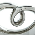 thumbnail image 5 of 10" x 10" Silver Ceramic Swirl Abstract Sculpture with Black Base, by DecMode, 5 of 10