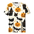 thumbnail image 3 of Plus Size Halloween Shirts for Women Short Sleeve Spooky Season Loose Fit Tops Cute Funny Comfort Pumpkin Graphic T Shirt, 3 of 5