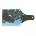 thumbnail image 1 of Whale Cutting Board, Baloon Like Mammal in the Ocean Bubbles Cartoon Batik Tribal Style Image, Decorative Tempered Glass Cutting and Serving Board, Wine Bottle Shape, Blue and Brown, by Ambesonne, 1 of 1