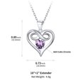 thumbnail image 6 of U7 Infinity Heart Necklace for Women 925 Sterling Silver February Amethyst Crystal Birthstone Forever Love Pendant Jewelry Birthday Mothers Day Gift for Wife Mom, 6 of 9
