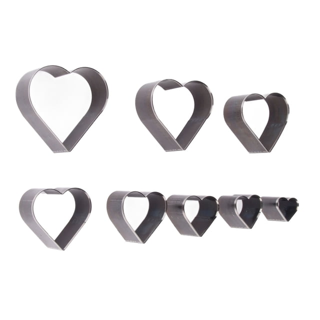 Molde Para Cortar Cuero, Troquel De Corte De Cuero, Moldeado Rápido, Bricolaje, Resistente Al Desgaste, Hueco En Forma De Corazón, 8 Piezas De Acero Con Alto Contenido De Carbono