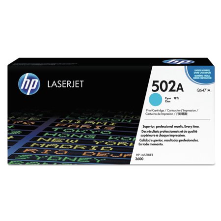 UPC: 0829160703091 | HP 502A (Q6471A) Toner Cartridge  Cyan