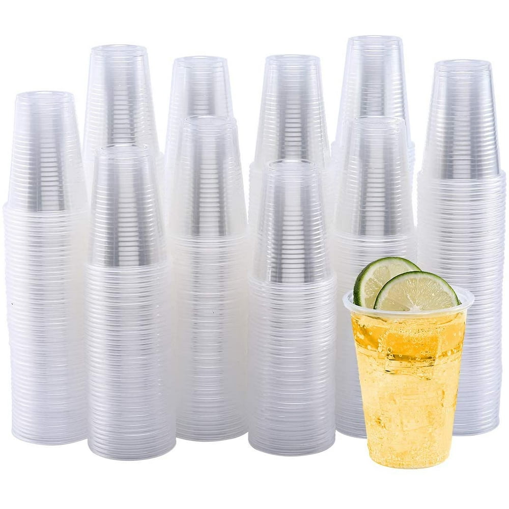 500 Pack 9 OZ Clear Plastic Cups,Cold Party Drinking Cups