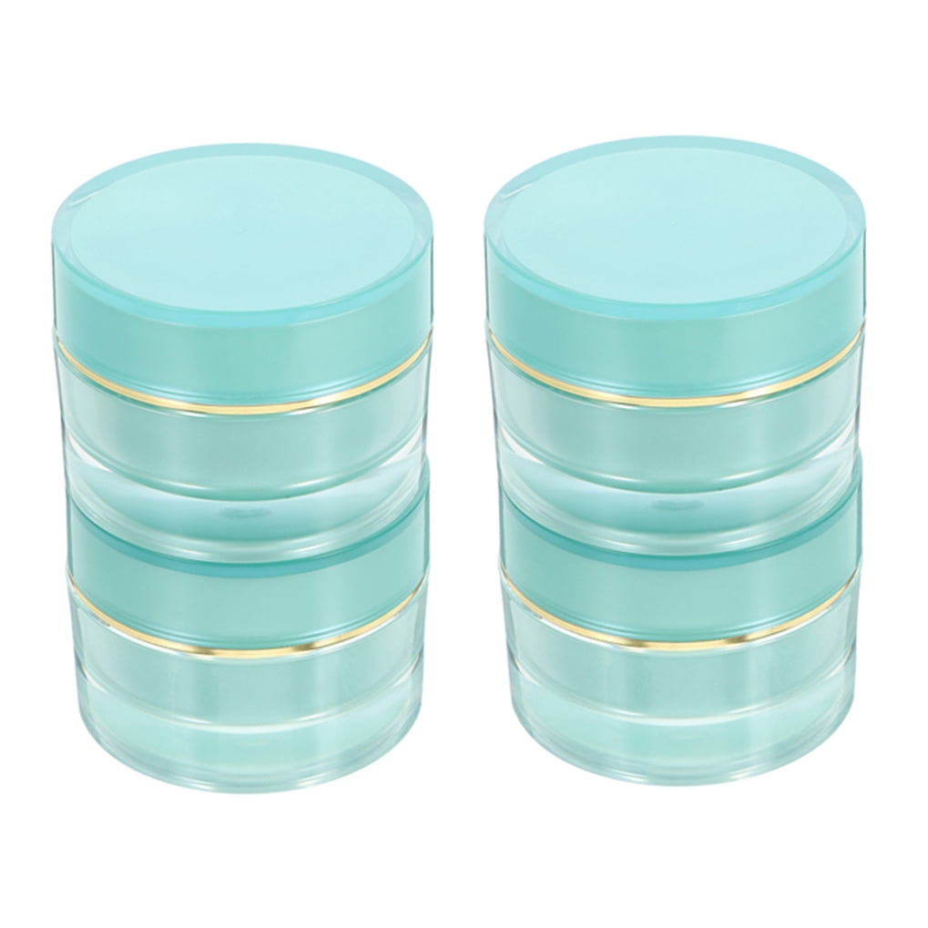 HOMEMAXS  4 Pcs Travel Containers Cream Storage Jar Toiletry Jars Blue