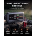 thumbnail image 6 of Bailibatt 8000A Peak Jump Starter with 160 PSI Air Compressor, 12V Car Battery Booster, Tire Inflator, 65W USB‑C Fast Charging, Portable Emergency Automotive Tool, 6 of 9