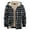 Black, variant on Mens Jacket Coat Plaid Fall Hooded Color Blocked Drawstring Zip Mens Workout Jacket,Beige,M