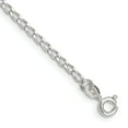 thumbnail image 1 of 925 Sterling Silver 2mm Link Chain Anklet Elongated, 1 of 6