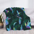 thumbnail image 4 of Throw Blanket for Couch, Leafy Hummingbird Super Soft Fuzzy Comfy Warm Throw Blanket, Cuteness Lightweight Cozy Plush Flannel Blanket & Throws for Sofa and Bed All Season, 4 of 5