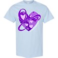 thumbnail image 3 of Inktastic Alzheimers Awareness Purple Ribbon Around Heart T-Shirt, 3 of 5