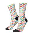 thumbnail image 1 of Balery Colorful Bus Calcetas Largas con Estampado para Hombre y Mujer – Suaves y Transpirables, Talla Única (US 5-11), 1 of 6
