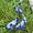 Blue, variant on 3 Pcs Fish Garden Koi Resin Crafts, Outdoor Garden Lawn Pond Ornament (Blue)