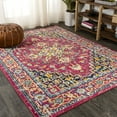 thumbnail image 4 of JONATHAN Y MODERN PERSIAN 3 x 5 Area Rug, Brooklyn Geometric Medallion - Red/Pink, MDP207C-3, 4 of 9