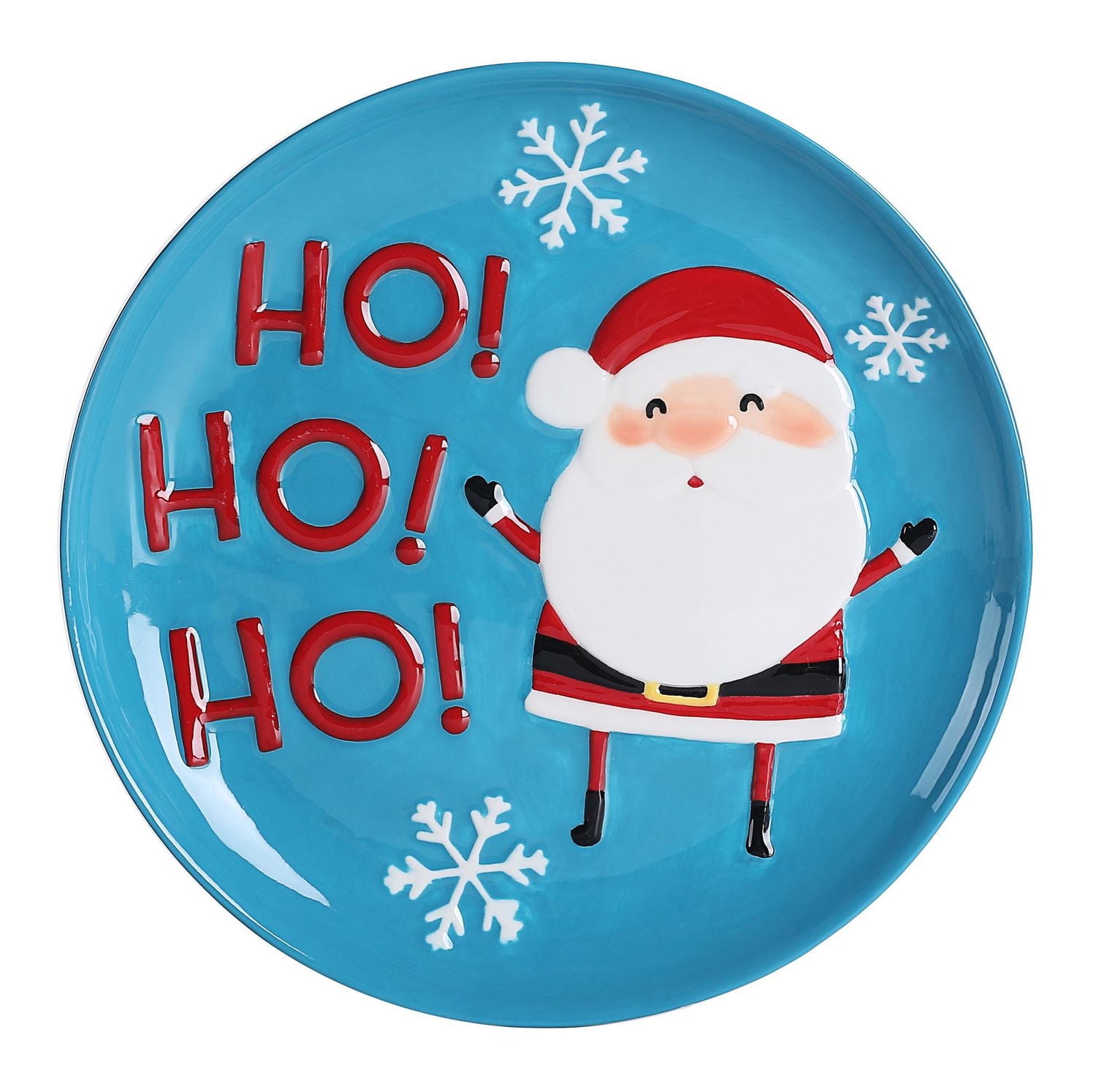 Holiday Time Santa Appetizer Plate, 4-Piece