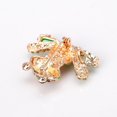 thumbnail image 2 of Green Enamel Crystal Cute Frog Charm Animal Brooch Pin Gift, 2 of 5