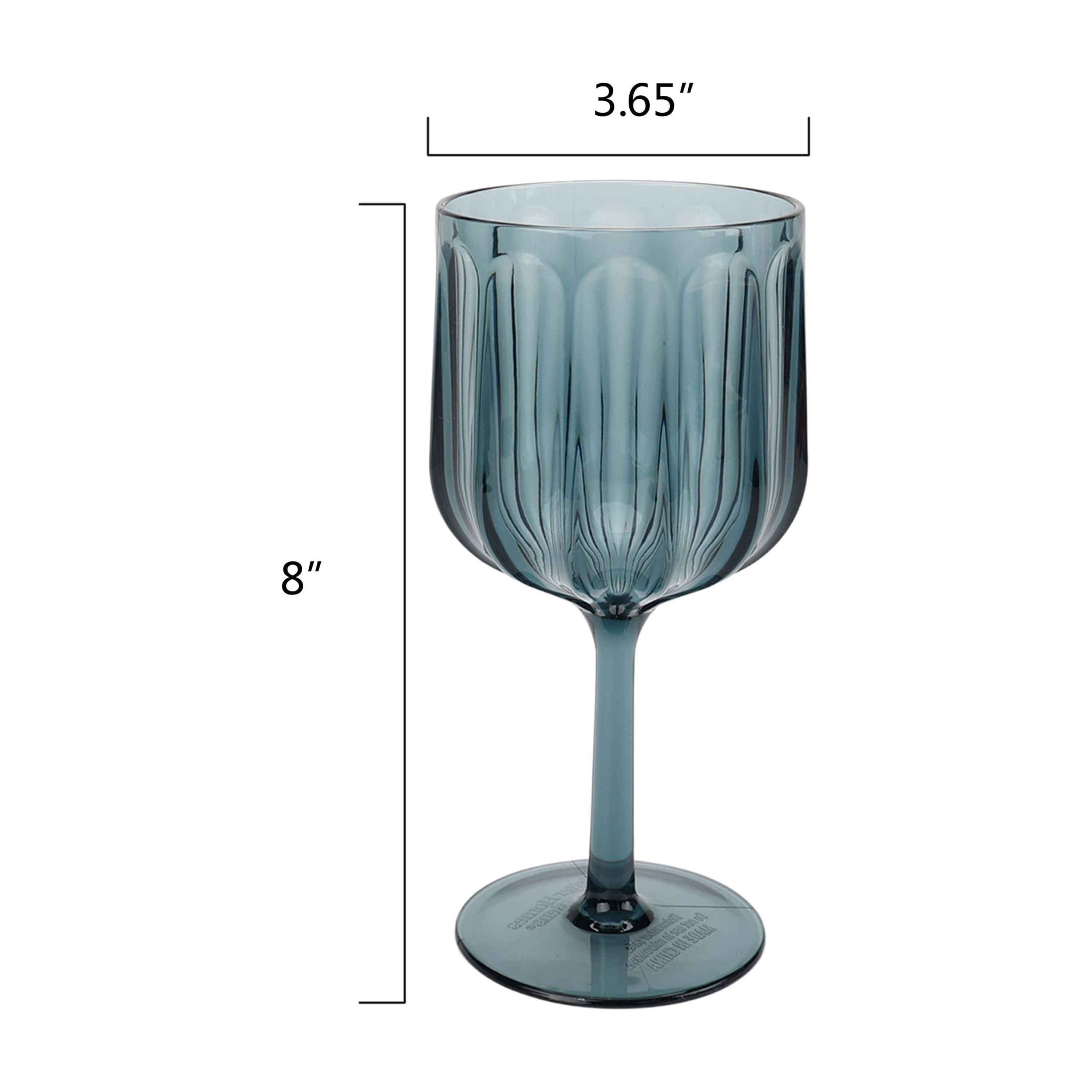Better Homes & Gardens 17-Ounce Tritan Plastic Stemmed Wine Glass, Blue