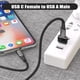 thumbnail image 3 of Adaptador USB C hembra a USB A macho Yjmei, paquete de 3, convertidor de cable de carga tipo C para Apple Watch 7 Se, iPhone 11 12 13 Pro Max Mini, 8, Airpods, iPad 10 Air 5,14,, 3 of 5