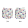 thumbnail image 3 of Balery Bulldog Pattern Women's Running Shorts with Liner 2 Pockets Elastic Workout Athletic Gym Yoga Shorts-Small, 3 of 7