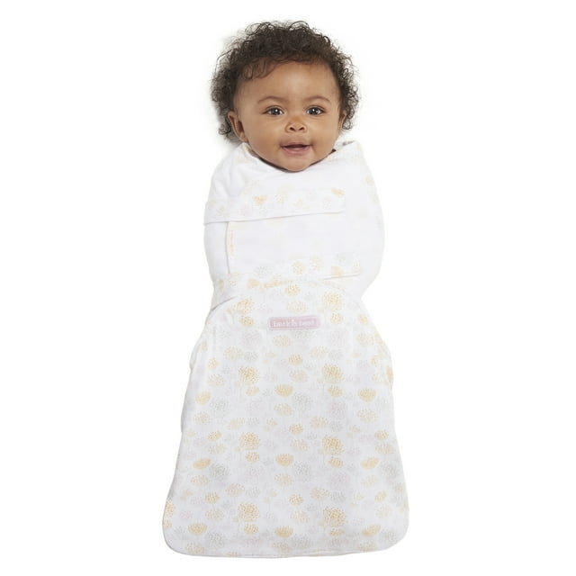 HALO SwaddleSure OnePiece Swaddle, 100 Cotton, Dandy Cantelope Floral, Small