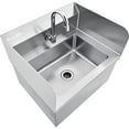 thumbnail image 2 of Global Industrial Stainless Steel Hands Free Wall Mount Sink W/Faucet & Splash G, 2 of 4