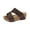 Brown Slippers for Women, variant on Hopeusnice Slippers for Women Open Toe Sandals Soft Non-Slip Thick-Soled Heel Slippers Pu Summer Shoes Trendy Shoes for Beach Round Toe Belt Buckle Round Toe Vacation Shoes Brown 38