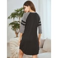 thumbnail image 2 of Nightgowns for Women: Syphoria Loose Casual Womens Nightgown Half Sleeve Crew Neck Loungewear, 2 of 5