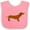 Pink and White, variant on Inktastic Dachshund Boys or Girls Baby Bib