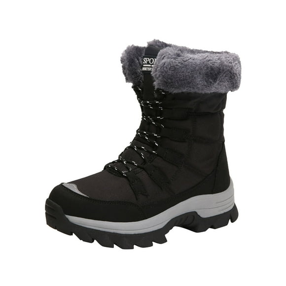 RKSTN Snow Boots for Women Waterproof Avoid Cold Long Outdoor Plush Thick Insulated Snow Boots Snow Boots Shoes