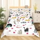 thumbnail image 1 of Gato Funda Nórdica Queen Size Red Hearts Funda de edredón Cute Kitten juego de cama, 1 of 6