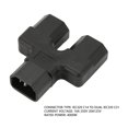 thumbnail image 3 of Adaptador de corriente ANGGREK IEC320 C14 a doble IEC320 C21 macho a hembra, 3 of 8