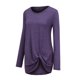 thumbnail image 5 of Puntoco Mujeres Moda Suelta Manga Larga O-cuello Casual Sólido Camiseta Blusa tops Puntoco Puntoco-357, 5 of 9