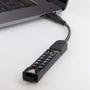 Apricon Aegis Secure Key 3NX: Software-Free 256-Bit AES XTS Encrypted USB 3.1 Flash Key with FIPS 140-2 level 3 validation, Onboard Keypad, and up to 25% Cooler Operating Temperatures. - 8 GB - USB...