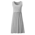 thumbnail image 3 of Gunia Women Pregnant Maternity Sleeveless Stripe Printed Tank Dress Breastfeeding Summer Maternity Sleepwear Soft, 3 of 5