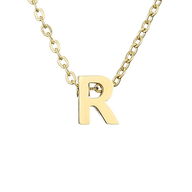 Delicado collar de oro para las mujeres lindo nombre de la letra gargantilla collares para niñas joyas