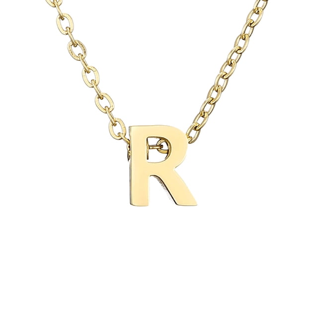 Delicado collar de oro para las mujeres lindo nombre de la letra gargantilla collares para niñas joyas