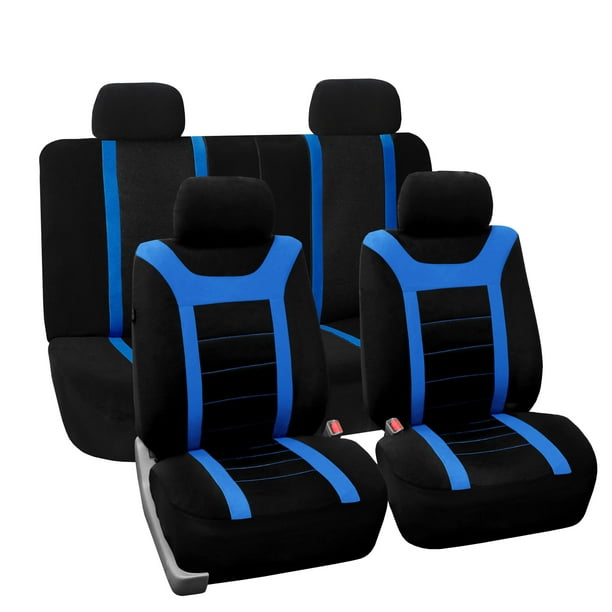 FH Group Blue and Black Airbag Compatible and Split Bench Sports Car