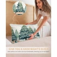 thumbnail image 5 of Hokiten Pillow Cases Queen Size Set of 2, Couch Pillow Covers, Christmas Tree Satin Pillowcases with Zipper for Hair/Skin, Pillow Protector Cover, Green Xmas Tree Christmas Gifts 20x30 Inches, 5 of 6