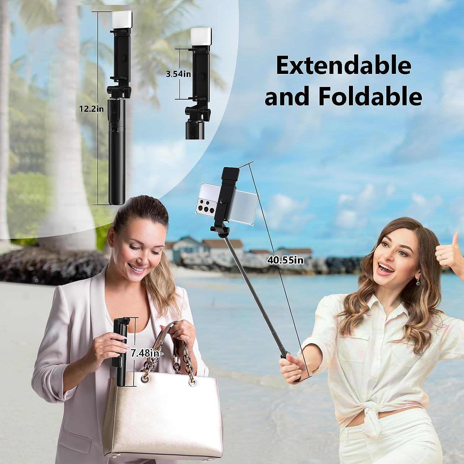 CMYBabee 40-Inch Selfie Stick Tripod with LED Lights photo 8