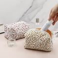 thumbnail image 4 of Floral Makeup Bag Large Capacity Zipper Portable Multifunction Women Girls Travel Lipstick Cosmetic Toiletry Organizer Pouch, 4 of 8