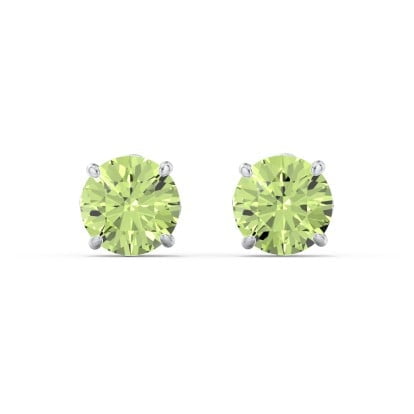 Boucles d'Oreilles Solitaire 1 Carat en Argent Sterling