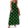 thumbnail image 1 of Vestido sin mangas con trébol irlandés feliz, vestidos elegantes para mujer, vestido de cumpleaños, vestidos de manga larga, falda de verano para mujer, 1 of 7
