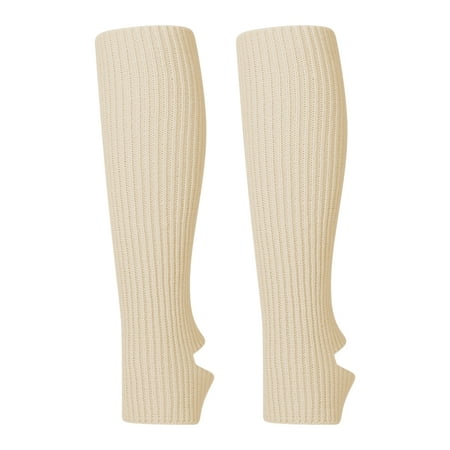 

KelaJuan Women Knitted Leg Warmers Casual Warm Calf Socks Fall Winter Solid Color Socks Long Stockings