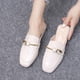 thumbnail image 4 of Mulas planas para mujer, mocasines sin espalda con punta cuadrada, sandalias deslizantes con cadena de metal Wmkox8yii ytu3902, 4 of 6