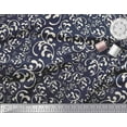 thumbnail image 2 of Soimoi Blue polyester Crepe Fabric Scroll Abstract Print Fabric by the Yard 52 Inch Wide, 2 of 3