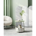 thumbnail image 6 of Sturdy and Stable Particleboard Steel Polyester End Table, Laurel Green and Cream White, 6 of 8