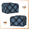 thumbnail image 4 of Toasting Machine Cover 4 Pieces 12.4×10.6×8.3in Dust-Proof Explosion-Proof Waterproof And Wear-Resistant Hollow Bottom Slateblue Buffalo Plaid Check Tartan Scotland_4, 4 of 7