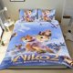 thumbnail image 1 of Película de Niko Conjunto de sábanas temático, trío de piezas, cómodo y amigable con la piel, diseño único, regalo de decoración para el hogar para familiares, amigos y fans,173cm *218cm, 1 of 6
