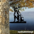thumbnail image 2 of Handmadetneonsign Staffordshire Bull Terrier On Branch Metal Tree Stake, Bull Dog Garden Tree Stake 70034, 2 of 3